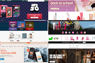 create a wordpress and shopify UI UX design