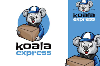 do modern professional custom koala logo with unlimited revision