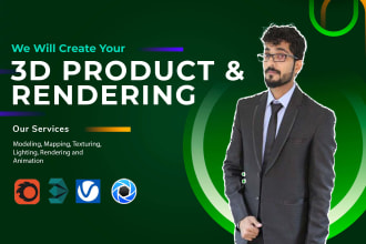 do 3d product modeling, designing rendering with 3ds max
