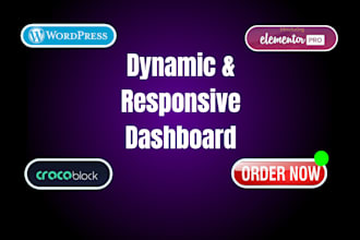 create a dynamic dashboard by crocoblock, jet engine, profile builder, elementor