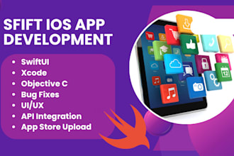 develop, fix, and customize ios apps using swift, swiftui, xcode, objective c