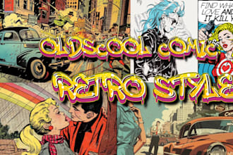 draw retro vintage comic book illustration retro vintage tshirt clothing design