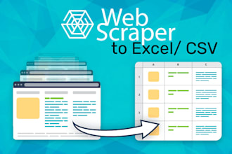scrape websites and deliver data in excel or CSV