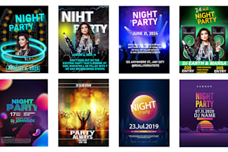 design an eye catching flyer for your party concert or event