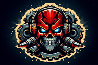 design gears war logo with t shirt in just 24 hours
