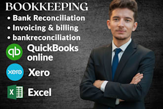 handle quickbook xero setup, cleanup, bank reconciliation