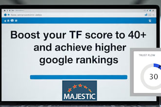 increase your website trust flow tf to 40 plus for better SEO and google ranking