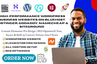 build hostinger wordpress website redesign godaddy bluehost website setup domain
