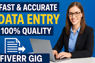 fast and accurate data entry, web research, and typing work