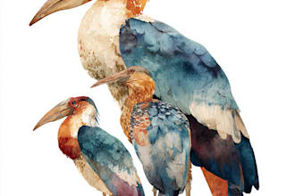 paint beautiful birds in watercolor