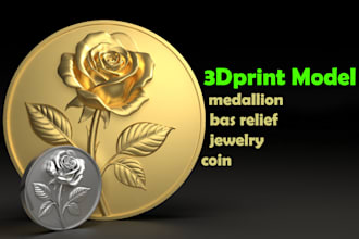 create detailed 3d bas relief designs for jewelry, medallions, and coins