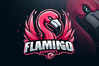 do amazing flamingo logo with t shirt and fast delivery