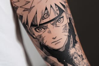 make anime tattoo design