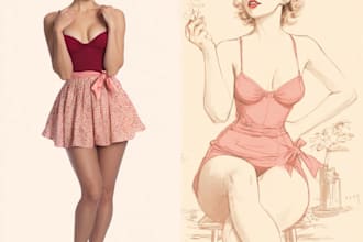 draw a pin up girl and pin up girl