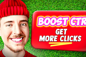 create professional, minimalist youtube thumbnails