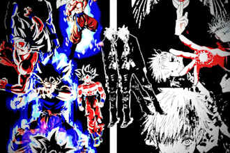 design a high quality custom anime edits or wallpaper