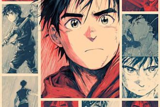 draw comic book cover, anime, manga cover art