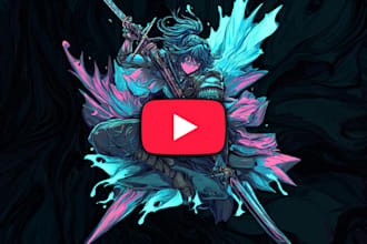 create a fantasy youtube gaming channel logo
