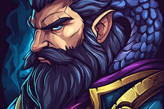 design awesome rpg fantasy or sci fi logo for you