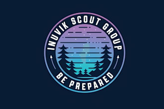 make wonderful traditional logo for the scout group
