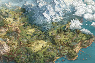 do fantasy map illustration