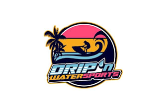 make water sports and boat rental company logo