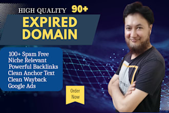research premium expired domains having da DR 90 backlinks