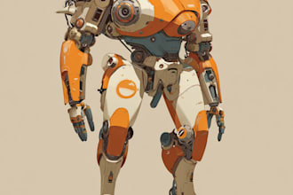 draw or design mechs robots concepts