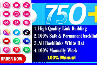 build 700 social media profile backlinks with indexable link