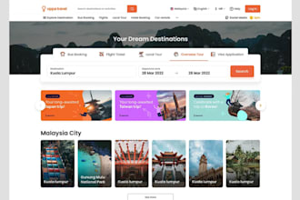 build tour website tour booking website tour agency website tourism website, app