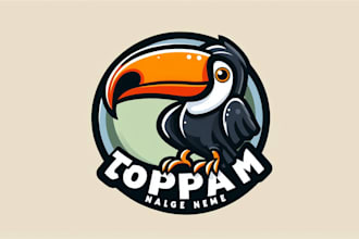 design a toucan mascot logo bonus free editible file
