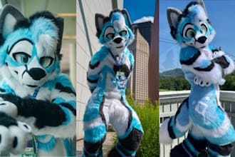 make custom full fursuit mini partial hand paw plantigrade digitigrade tail