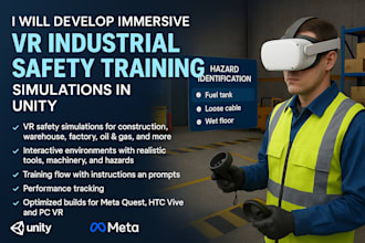 develop immersive VR industrial safety training simulations in unity