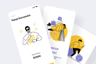 design mobile app ,icons and,splash screens