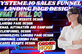design systeme io sales funnel, carrd website unbounce landing page thrive carrd