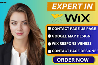 do wix contact us page, google map design, wix responsiveness
