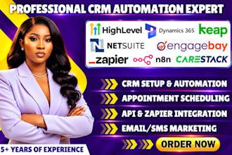 setup gohighlevel keap dynamic 365 netsuite engagebay crm zapier integration