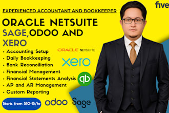 accounting and bookkeeping in netsuite and oracle and sage quickbook and odoo