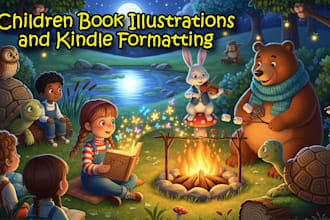 design children story book illustrations and covers