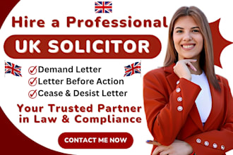 uk solicitor, cease and desist letter, letter before action, demand letter