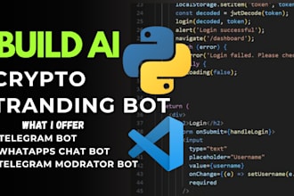 build telegram modrator chat bot, telegram bot solana trade bot with python code