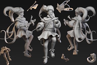 create 3d printable character or creature miniatures