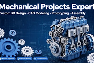 do mechanical engineering projects on solidworks, mechanical design, cad design