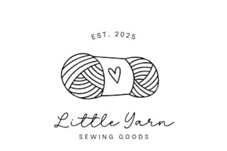 design yarn shops, crochet , knitting brands, or handmade craft stores logo