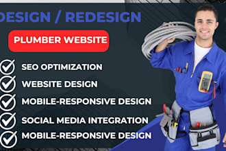 design plumber website, handyman website wordpress website