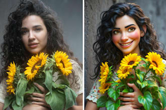 turn your photo into a disney pixar style portrait
