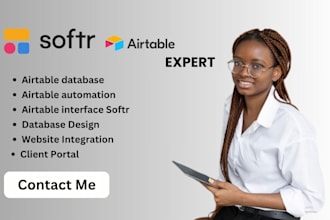 setup airtable database, airtable automation, airtable crm clay com softr expert