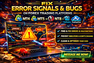 fix bugs and run a backtest with optimize your trading strategies on mt5 ctrader