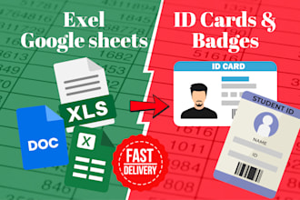 bulk employee or student id cards from your list