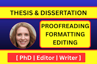edit, proofread, and format thesis and dissertation
